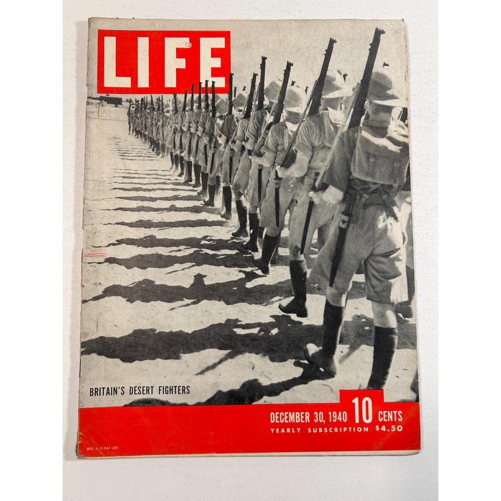 LIFE Magazine Dec 30 1940 WWII Desert Fighters Britain Cover